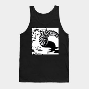 Large abstract wave-fan. Tank Top